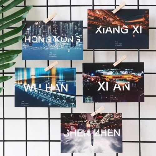 30pcs city in mirror style card multi-use as Scrapbooking party invitation DIY Decoration gift card message card postcard