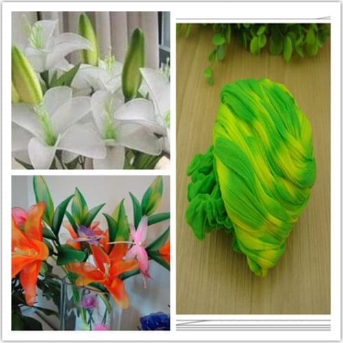 54 colors mix shipping or only one color ship double color stocking flowers/nylon flower /silk flower making/ DIY flowers craft