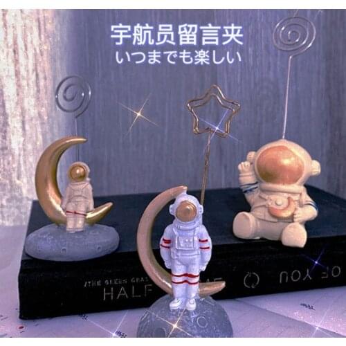 Astronaut office desktop cartoon decoration healing department birthday gift photo note business card message folder J05
