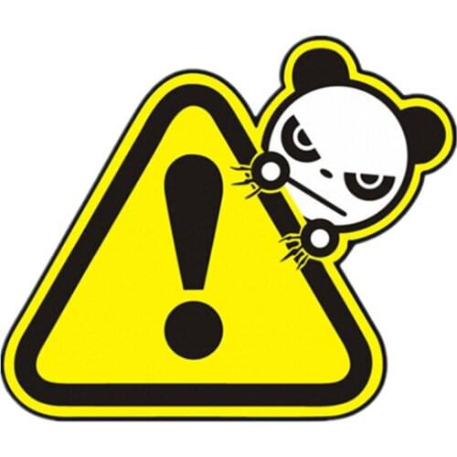 Car Stickers Panda Warning Funny Creative Decoration Decals For Tail Windshield Auto Tuning Styling D10