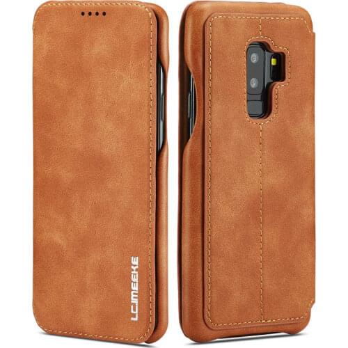 Simple Flip Case For Samsung Galaxy S9 Plus Case Leather Magnetic Luxury Cover Case For Funda Samsung S9 S9Plus Coque Cover