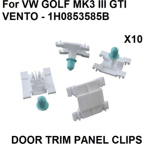 For VW GOLF MK3 III GTI VENTO Door Trim Plastic Strip Clips Exterior Moulding VR6 1H0853585B x10 LONG STEM