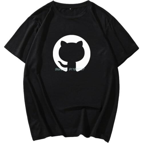 Men t shirt -sleeved T-shirt github octopus cat open source programmer programming geek GEEK t shirt men clothing