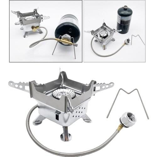 3500W Camping Gas Stove Burner, Windproof Backpacking Hiking Stove, Lightweight Outdoor Folding Propane Camp Stove