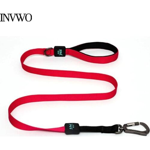 INVWO Pet Nylon Leash Adjustable Cat and Dog Lightweight+Buffer Traction Rope Carabiner hook Length 120CM Medium Small Large Dog