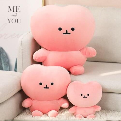 Korea TV Program PInk Heart Cuddly Toy Stuffed Pink Heart Valentines Day Present For Girlfriend Confession Gift For Her