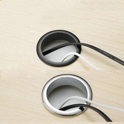 Hot sale Zinc Alloy round plug cover Table Cable Outlet grommet Cabinet vent hole decorative Desk Wire holder Furniture Hardware