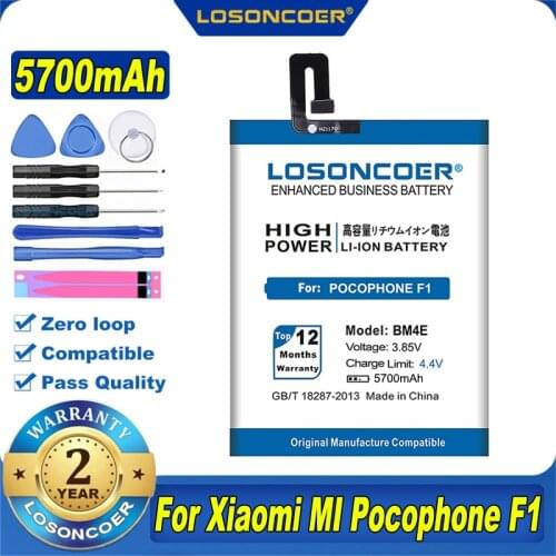 LOSONCOER Xiaomi Pocophone F1 Phone Batteries