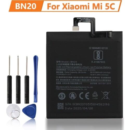 XiaoMi Original Replacement Battery BN20 For Xiaomi Mi 5C M5C 100% New Authentic Phone Battery 2860mAh