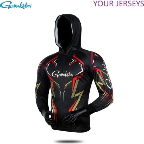 Gamakatsu Fishing Clothing Long Sleeve Summer Quick-Drying Clothes Breathable Anti-UV Sun Protection TShirt Hooded Shirt Pesca