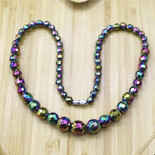 Natural Non-magnetic Black Gallstone Necklace for Women Jewelry Luxury Love Pendant Metal Chain Necklace Choker Accessories