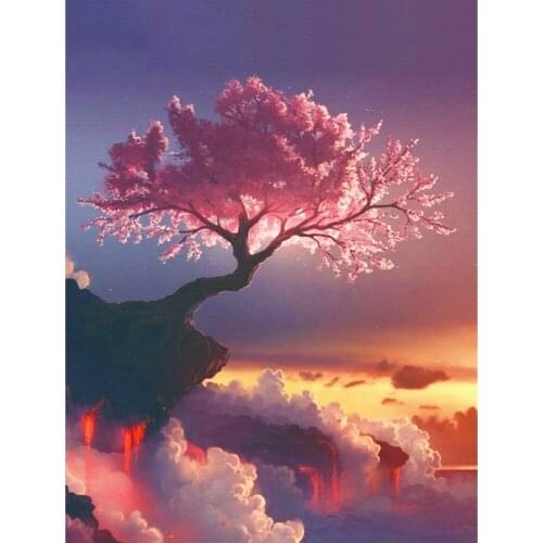 Landscape Tree Fantasy Printed 11CT Cross-Stitch Set DIY Embroidery DMC Threads Hobby Craft Handmade Handicraft Needle