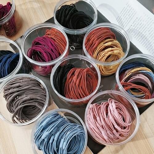 Pinklands Rubber Bands Scrunchy Elastic Hair Bands 20 PCS/Box Thick Ponytail Holders Hair Accessories Headwear For Women Girls