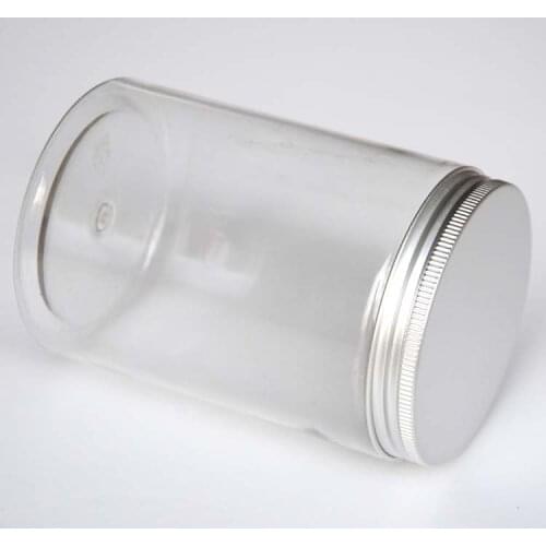 750ml Thicken PET jar Plastic jars with silver aluminum cap Tea Food Dried Fruit Packaging Jar empty Wide-mouth plastic seal pot