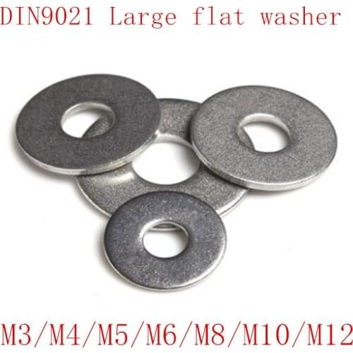 5-50Pcs DIN9021 M3 M3.5 M4 M5 M6 M8 M10 M12 GB96 304/A2-70 Stainless Steel Large Size Flat Washer