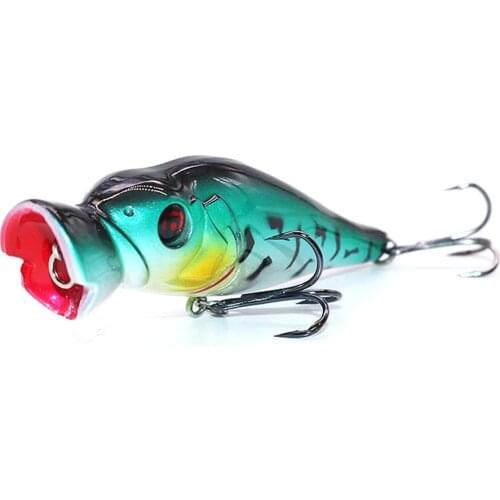 Popper Fishing Lures 8.5cm 11g Topwater Floating Wobblers Artificial Plastic Hard Bait bass Crankbait Pesca Japan Fishing Tackle