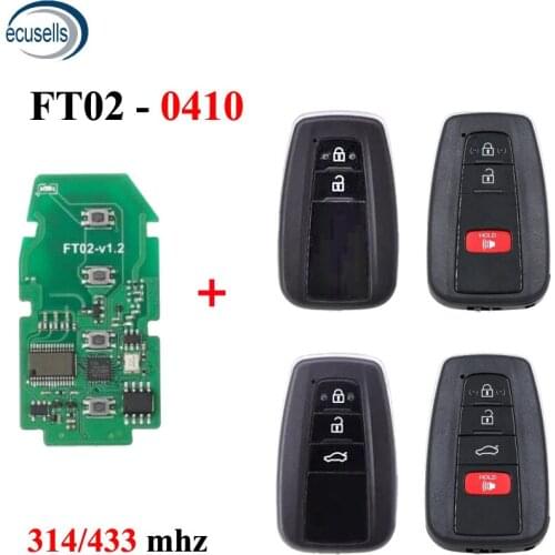 Lonsdor FT02-0410 314/433MHz Car Remote Smart Key for Toyota/Lexus Keyless Control Transmitter Circuit Board PCB 8A Chip