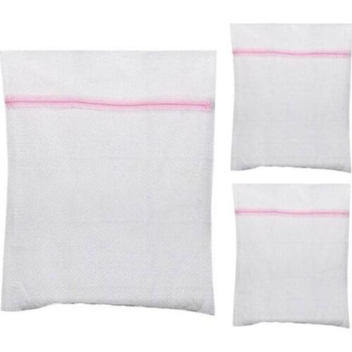 Zippered Mesh Laundry Wash Bags Foldable Thicken Delicates Lingerie Underwear Washing Machine Clothes Protection Net Laundry Bag