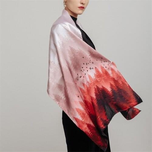 175*53cm Silk scarf Mulberry silk scarf Womens silk Chinese style new plain crepe satin long silk scarf