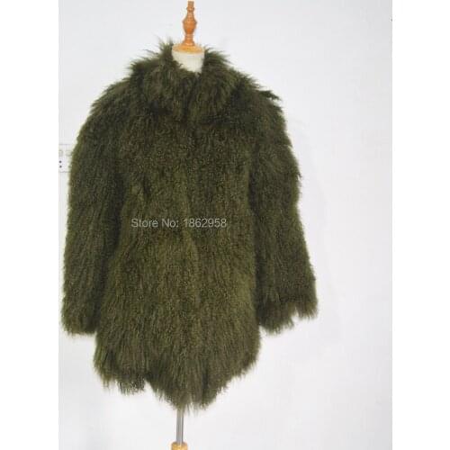 SJ001 Any Size Could Make Thick Warm Winter Women Sheep Fur Overcoat Factory Tailored Fur Coats