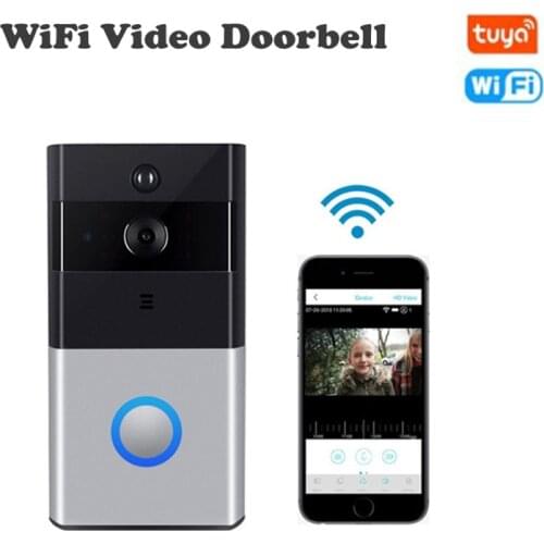 Video Doorbell WiFi Tuya Video Doorbell Camera Works With Alexa & Google Voice Control Door Peephole Camera Intercom Door Phone