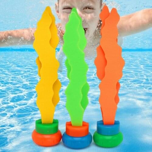 3 pieces of seaweed throwing diving toys Fun and interesting Plastic diving toys Fun interactive education Swimming toys