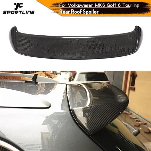 Rear Roof Spoiler Boot Lip Wing Spoiler For Volkswagen MK6 Golf 6 Touring 2010 - 2013 Carbon Fiber