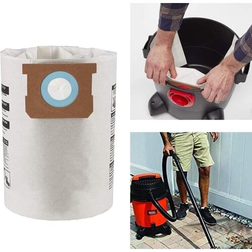 Replacement Wet/Dry Vacuum Bags Dust Bags for Shop-Vac Ridgid 5-8 Gallon Vacuum 9066100 90661 906-61