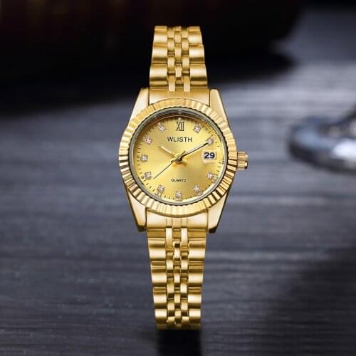 Reloj Mujer 2021 Golden Quartz Wrist Watch Women Watch Top Brand Luxury Female Watch Ladies Clock Date With BoxRelogio Feminino