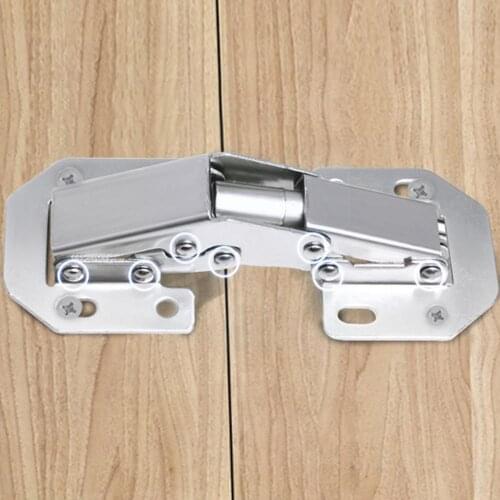 1PCS 3 Inch Bridge Shaped Spring Hinge Cabinet Closet Door Drilling Hole Hinges No Hardware Furniture Kitchen Cabinet D7I4