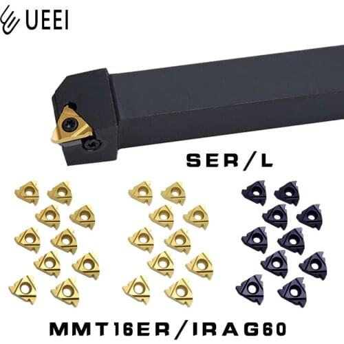 1pcs SER1212H16 16 ER/EL Tool Holder with10PCS Carbide inserts MMT16ERAG60 ER/IR UE6020 US735 VP15TF Lathe tool turning insert