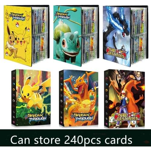 324pcs Cartoon Anime Pokemon Cards Album Book Game Card EX GX Collectors Binder Folder Children Loaded List Holder Capacity Toys