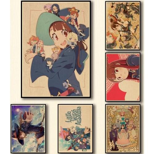 44 Designs Anime Little Witch Academia Kraftpaper Poster Artwork Fancy Wall Sticker for Coffee House Bar