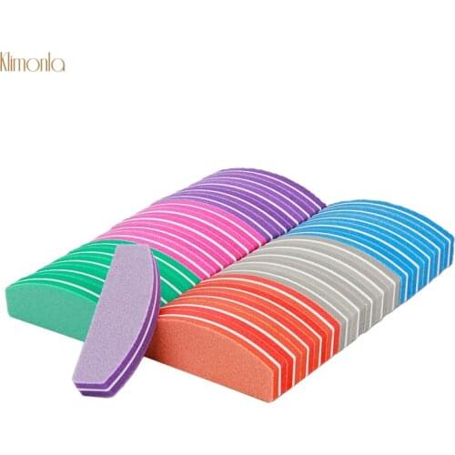 50pcs Sponge Nail File Professional Nail Art Tools 100/180 Sanding Buffer Blocks Gel Polish Manicure Tools For DIY