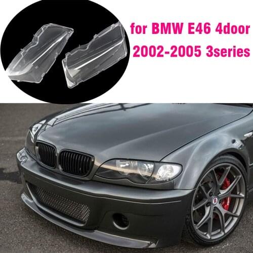 Car Front Headlight Lens Cover For BMW E46 3 318i 320i 323i 325i 330I glass Auto Lampshade transparent