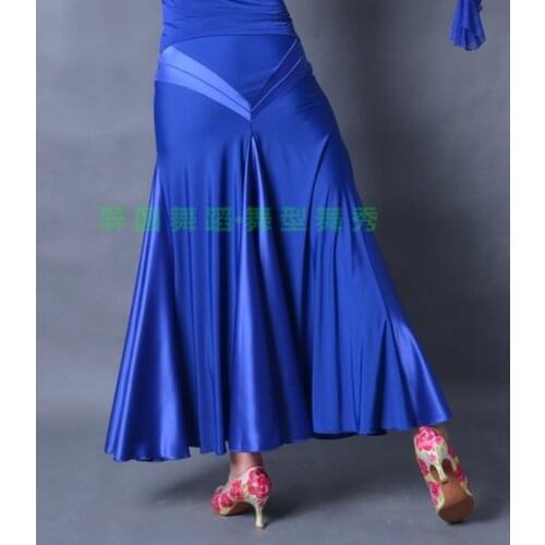 Ballroom dance modern dance front and back V pattern deco package hip skirt S12016 big flare hem