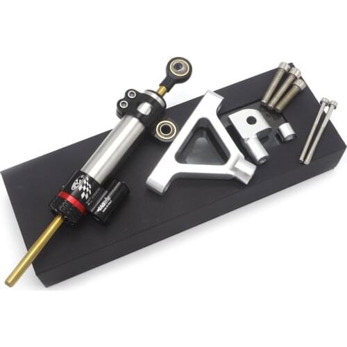 FREE SHIPPING For Kawasaki ZX6R ZX-6R 2007-2008 Motorcycle Aluminium Steering Stabilizer Damper Mounting Bracket Kit