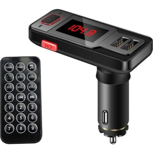 2017 BT719 Bluetooth Handsfree calling FM Transmitter music player support TF / U disk dual USB car charger universal