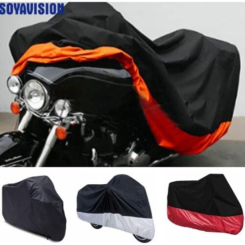 L/XL/XXL/XXXL 180T Rain Dust Motorcycle Cover Outdoor UV Waterproof For Honda Victory Kawasaki Yamaha Suzuki Harley Davidso