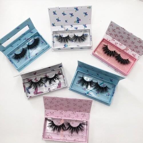 Butterfly magnetic lash case for 25mm 27mm 30mm full strip lashes custom package accept