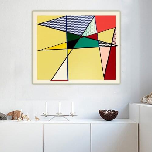 Citon Roy Lichtenstein《Imperfect》Pop art Canvas Oil Painting Artwork Poster Picture Wall Background Decor Home Decoration