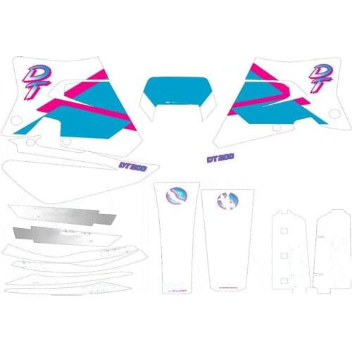For YAMAHA DT200WR DT 200WR DT200 WR Motorcycle Free custom numbers names 3M Graphics & Backgrounds DECALS STICKERS kits