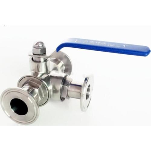 Fit 63mm Pipe OD x 2.5" Tri Clamp Sanitary T-Port Ball Valve SUS 316L Stainless Beer Brewing Home