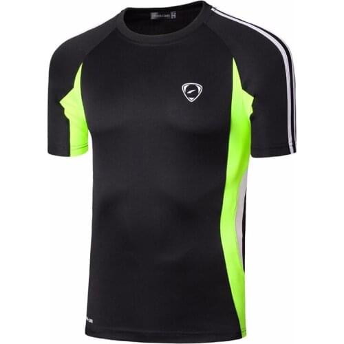 Jeansian Sport Tee Shirt Tshirt T-shirt Running Gym Fitness Workout Football Short Sleeve Dry Fit LSL147 Black2