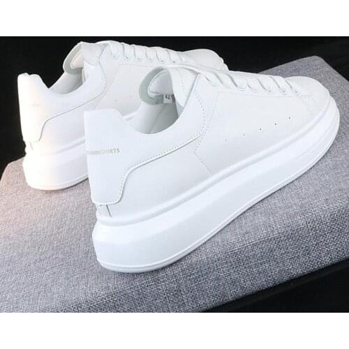 Classical White Skate Shoes for Men Platform Sneakers Women Size 35-44 Round Toe Low Top Breathable Men Sneakers Zapatos Hombre