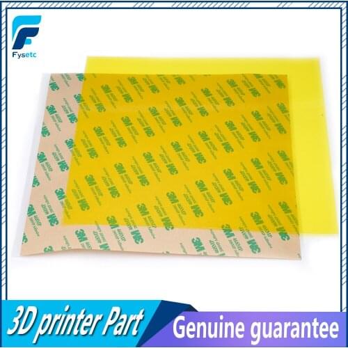 2pcs 220*220*0.3mm PEI Frosted Yellow Cold PEI Sheet with 3M 468MP Adhesive Polyetherimide for Wanhao i3 Anet A8 A6 Ender-3