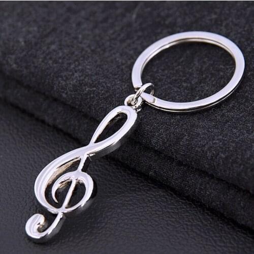 Fashion Cool Musical Note Key Ring Keyfob Keyring Music Symbol Keychain Gift New