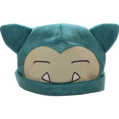 New Hot Original Pokemon Series Snorlax Plush Cap Kawaii Soft Hat Diameter 30cm