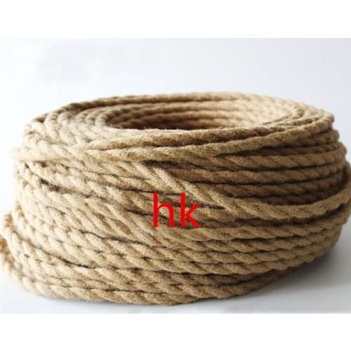 Wholesale,Vintage brown color Vintage rope Fabric Copper Conductor Eletrical Wire 2*0.75mm,retro wire rope electrical cord