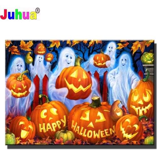 Full Square/ Round diamond painting HAPPY HALLOWEEN full diamond embroidery 5D rhinestone mosaic diamond inlaid,home Art